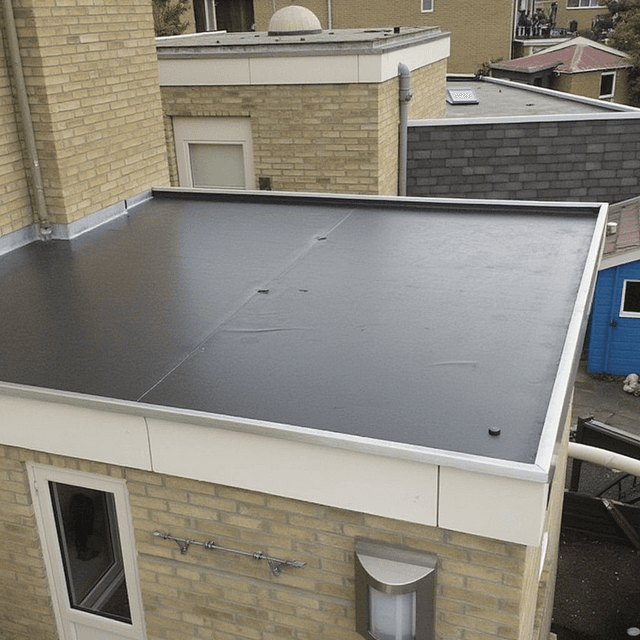 Illustratie van platte daken dienst aangeboden door Pro Active Dakwerken