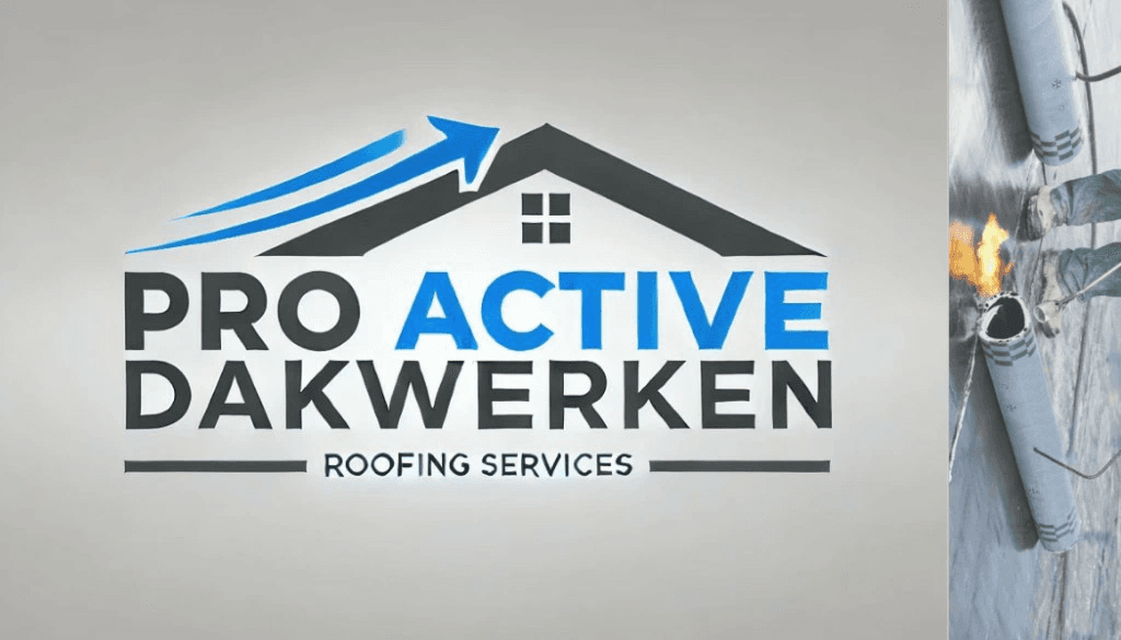Pro Active Dakwerken logo met een gestileerd dak en pijlen die groei en vooruitgang symboliseren